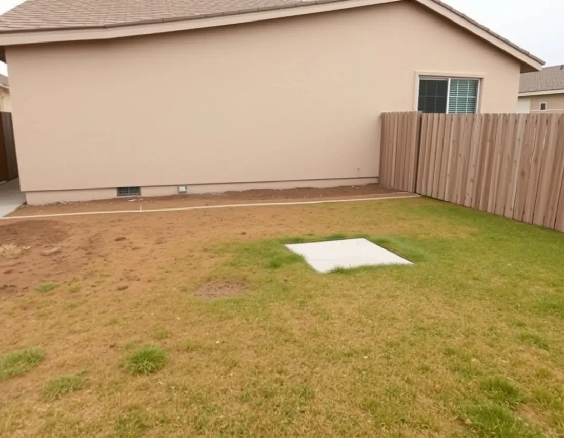 Back yard before